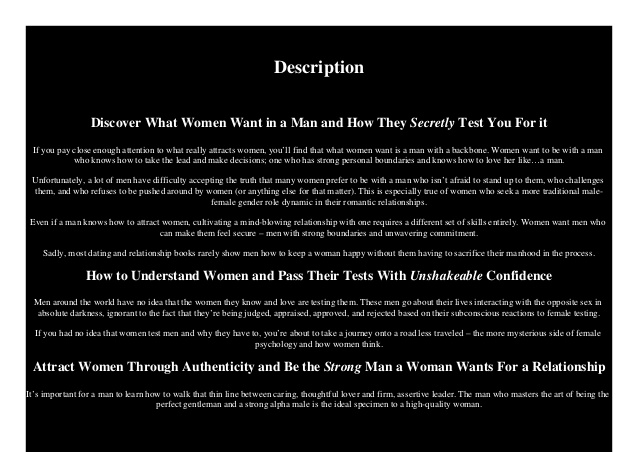 Being The Strong Man A Woman Wants Pdf Download